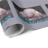 Funny Gift Wrap Ugly Blob Fish of Blobfish Cadeaupapier (Rol Hoek)