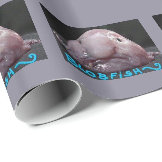 Funny Gift Wrap Ugly Blob Fish of Blobfish Cadeaupapier (Rol Hoek)