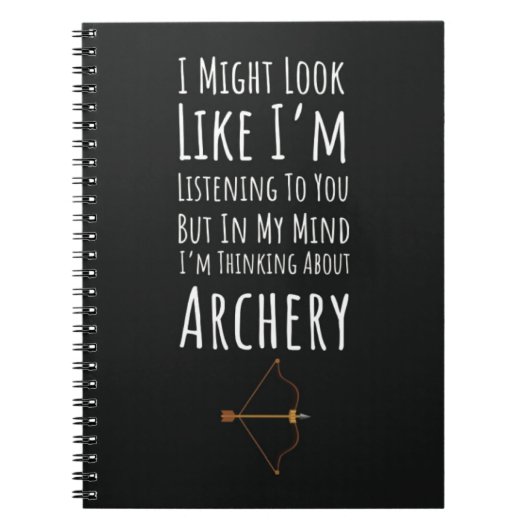 Funny Gifts For Archery Hunter Bow Arrow Sport Notitieboek (Voorkant)