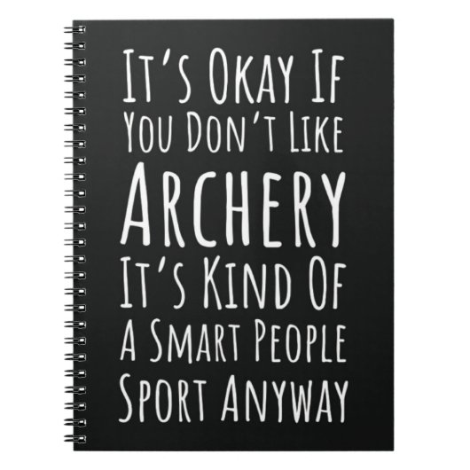 Funny Gifts For Archery Lovers Bow And Arrow Sport Notitieboek (Voorkant)