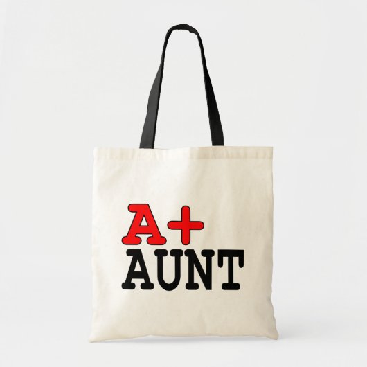 Funny Gifts for Aunts : A+ Tante Tote Bag (Voorkant)
