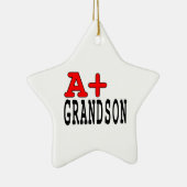 Funny Gifts for Grandsons : A+ Grandson Keramisch Ornament (Rechts)