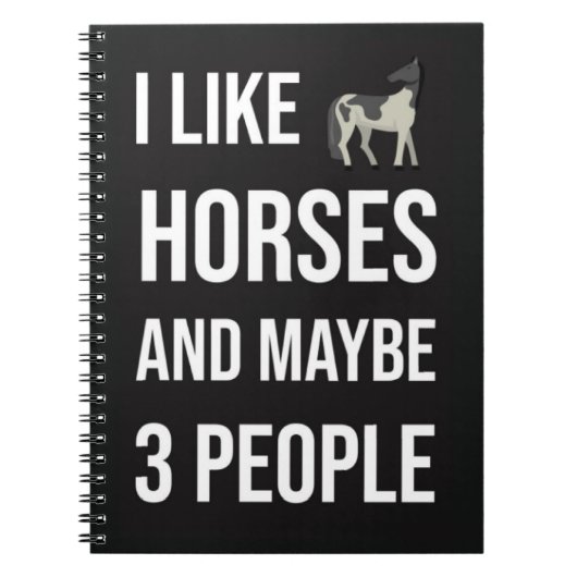 Funny Gifts For Horse Owners Equine Equestrian Notitieboek (Voorkant)