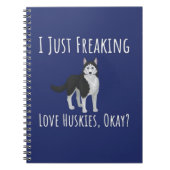 Funny Gifts For Husky Lovers Siberian Dog Women Notitieboek (Voorkant)