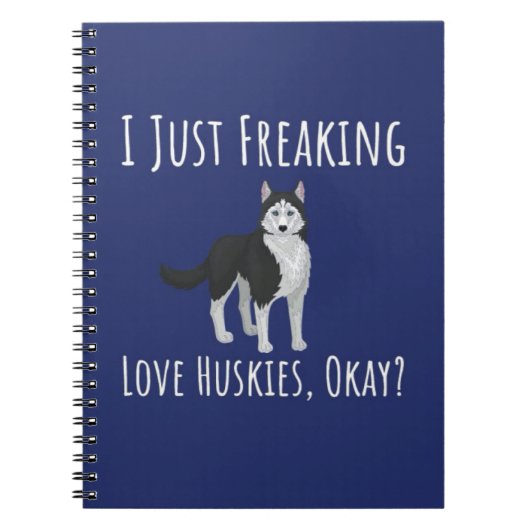 Funny Gifts For Husky Lovers Siberian Dog Women Notitieboek (Voorkant)
