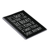 Funny Gifts For Ice Hockey Lovers Player Quote Notitieboek (Rechterzijde)
