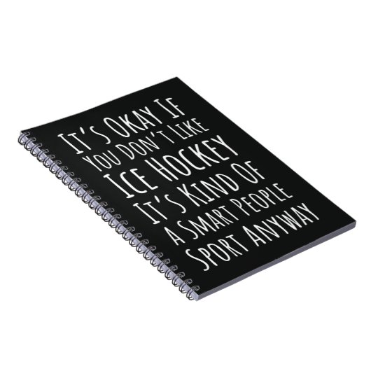 Funny Gifts For Ice Hockey Lovers Player Quote Notitieboek (Rechterzijde)
