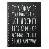 Funny Gifts For Ice Hockey Lovers Player Quote Notitieboek (Voorkant)
