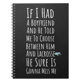 Funny Gifts For Lacrosse Players Sports Her Girl Notitieboek