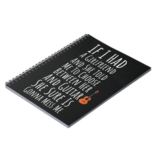 Funny Gifts For Male Guitar Players Men Teen Boys Notitieboek (Linkerzijde)