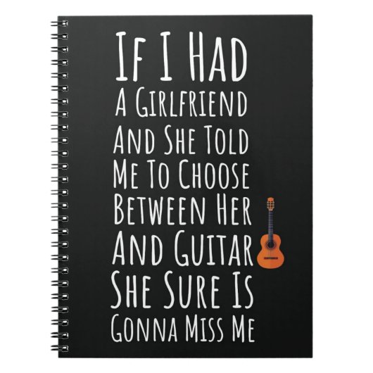 Funny Gifts For Male Guitar Players Men Teen Boys Notitieboek (Voorkant)