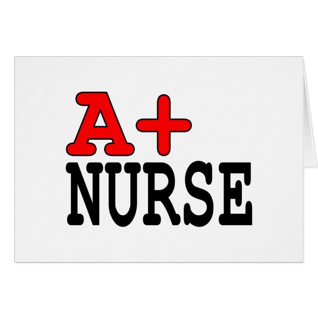 Funny Gifts for Nurses : A+ verpleegster (Voorkant Horizontaal)