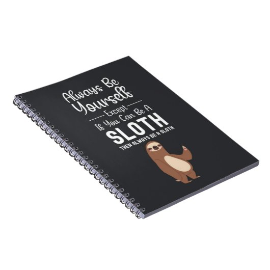 Funny Gifts For Sloth Lovers Humor Animals Joke Notitieboek (Rechterzijde)