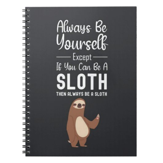 Funny Gifts For Sloth Lovers Humor Animals Joke Notitieboek (Voorkant)
