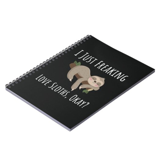 Funny Gifts For Sloth Lovers Humor Joke Notitieboek (Linkerzijde)