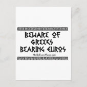 Funny Gifts - Grieken die euros verdienen Briefkaart (Voorkant)