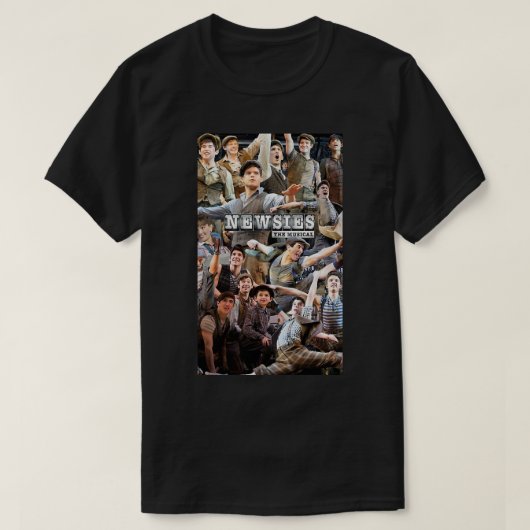 Funny Gifts Newsies Broadway Musical Collage T-shirt (Design voorkant)