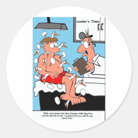 Funny Gifts T - shirts & Collectibles Ronde Sticker (Voorkant)