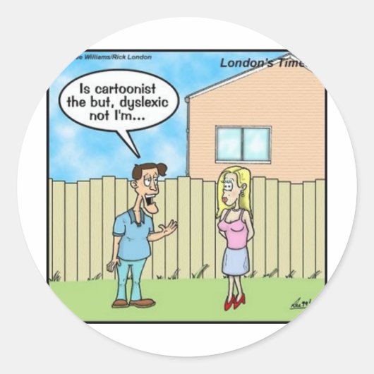 Funny Gifts T - shirts & Collectiel Ronde Sticker (Voorkant)