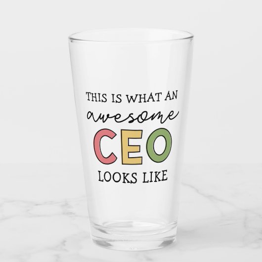 Funny Gifts voor CEO | Geweldige CEO Boss Gifts Glas (Voorkant)