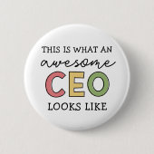 Funny Gifts voor CEO | Geweldige CEO Boss Gifts Ronde Button 5,7 Cm (Voorkant)