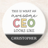 Funny Gifts voor CEO | Geweldige CEO Boss Gifts Zandsteen Onderzetter (Voorkant)