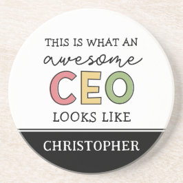 Funny Gifts voor CEO | Geweldige CEO Boss Gifts Zandsteen Onderzetter