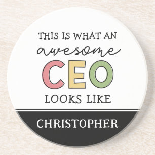Funny Gifts voor CEO   Geweldige CEO Boss Gifts Zandsteen Onderzetter