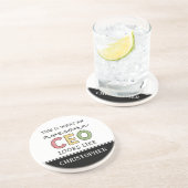 Funny Gifts voor CEO | Geweldige CEO Boss Gifts Zandsteen Onderzetter (Zijkant)