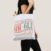 Funny Gin-gle Lady Kerstmis | CANVAS TAS (Dichtbij)