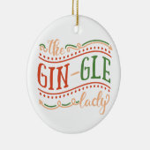 Funny Gin-gle Lady Kerstmis | ORNAMENT (Rechts)