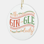 Funny Gin-gle Lady Kerstmis | ORNAMENT (Links)