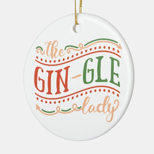 Funny Gin-gle Lady Kerstmis | ORNAMENT (Links)