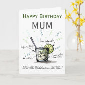 Funny Gin Lovers Persoonlijke Verjaardag Kaart (Gele Bloem)