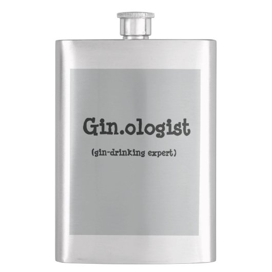 Funny Gin.ologist Flask Heupfles (Voorkant)