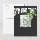 Funny Gin Tonic Pun Gym Fitness Humor Briefkaart (Voorkant / Achterkant)