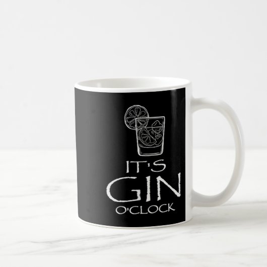 Funny Gin Tonic Saying Oh It's Gin O'clock Koffiemok (Rechts)