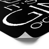 Funny Gin Tonic Saying Oh It's Gin O'clock  Poster (Hoek)