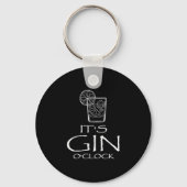 Funny Gin Tonic Saying Oh It's Gin O'clock  Sleutelhanger (Voorkant)