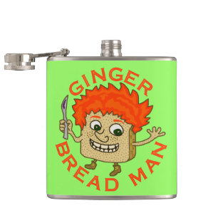Funny Ginger Bread Man Kerstmis Heupfles