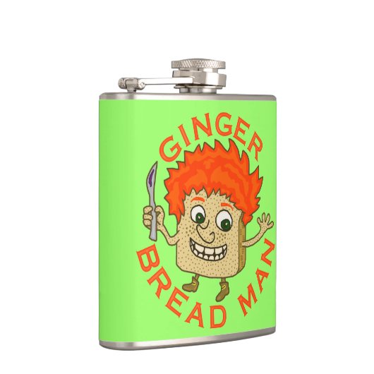 Funny Ginger Bread Man Kerstmis Heupfles (Rechts)