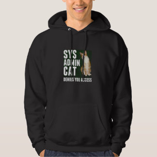 Funny Ginger Cat Computer Laptop Sysadmin Kat Hoodie