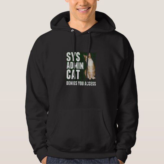 Funny Ginger Cat Computer Laptop Sysadmin Kat Hoodie (Voorkant)