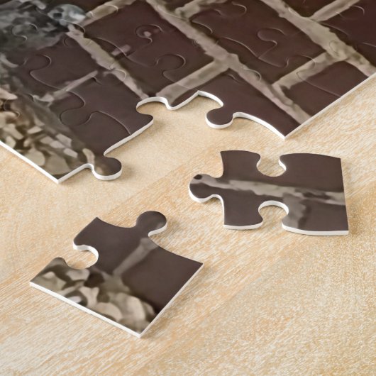 Funny Ginger Cat on Fence Legpuzzel (Zijkant)