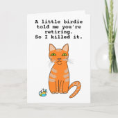 Funny ginger cat-ouderenkaart kaart (Voorkant)