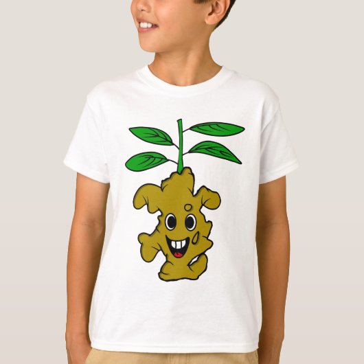 Funny Ginger Plant Illustratie T-shirt (Voorkant)