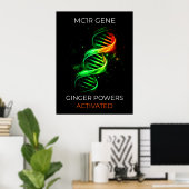 Funny Ginger Powers Activated Redhead DNA Wall Art Poster (Thuiskantoor)
