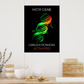 Funny Ginger Powers Activated Redhead DNA Wall Art Poster (Keuken)