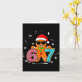 Funny Gingerbread 67 Six Seven Ice Cream Drip Chri Kaart (Gele Bloem)
