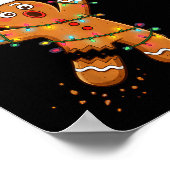 Funny Gingerbread Basketball Christmas Santa Cooki Poster (Hoek)